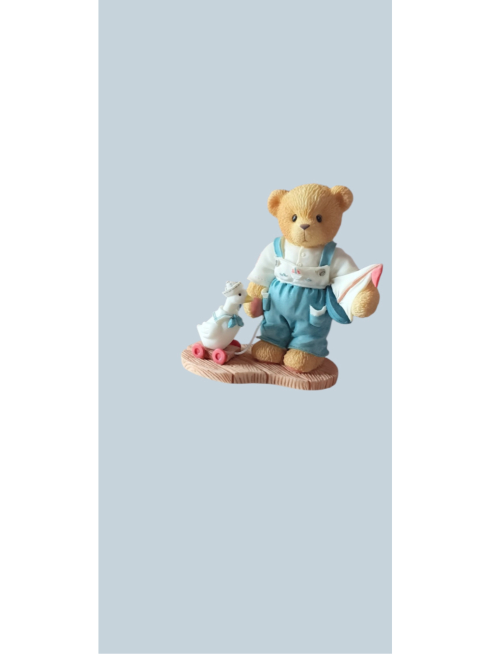 NIB Cherished Teddies Alex Cherish The Little Things Figurine Brown Blue 368156